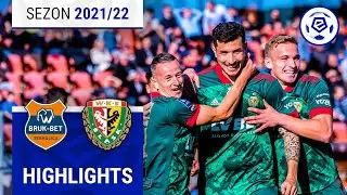 Bruk-Bet Termalica Nieciecza - Śląsk Wrocław 4:3 | SKRÓT | Ekstraklasa 2021/22 | 13. Kolejka