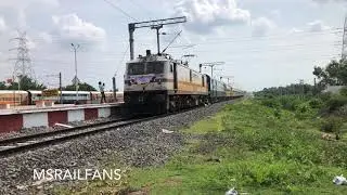 HIGH SPEED TEST FROM SINGAPERUMAL KOVIL - GUDUVANCHERY CRS TRAIL HAULED BY RPM WAP7 :INDIAN RAILWAYS
