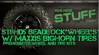 STI HD5 Matte Black Beadlock Wheels w| Maxxis Bighorn Radial Tires