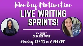Monday Motivation 💻 Boost Your Productivity with Live Writing Sprints! | 12/15 @ 6 PM CDT