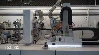 UEMO&DERUI SKL810 Full Servo Edge Banding Machine Display.#woodworking #edgebandingmachine #funiture