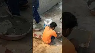 Swimming Pool Tiles Application. #shorts #construction #subscribe