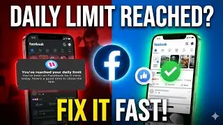 How to remove daily limit reached on Facebook | fix Facebook You've reached your daily limit