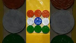 Great Indian flag painting on coin 😱|| Indian flag painting #shorts #viral #trending #art