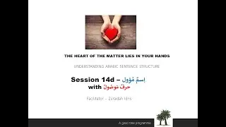 Session 14d - Faa'il, Mafool Bihi, Mafool Fihi As اسم مؤول  - QURANIC ARABIC SENTENCE STRUCTURE