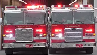 *FULL HOUSE RESPONSE* Alameda County Fire Dept. Engine 22 & Engine 23 Responding - CODE 3