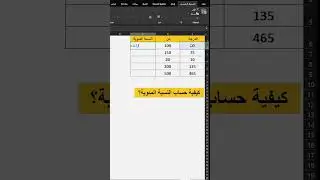 بخطوات بسيطة لحساب النسبة المئوية في برنامج الأكسل ( Excel )..