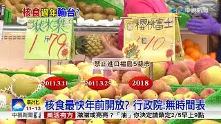 核食最快年前開放? 行政院:無時間表│中視新聞 20180202