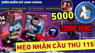 MẸO NHẬN CẦU THỦ 115 + 12000 GEMS + 5000 HH THĂNG HẠNG TỪ SỰ KIỆN HEROES FC MOBILE VIỆT NAM 🇻🇳