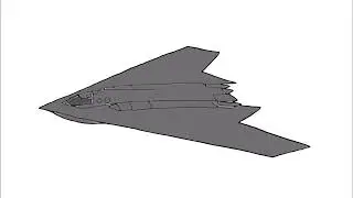 B2 bomber drawing | 1-Minute B2 bomber drawing | Stealth bomber drawing