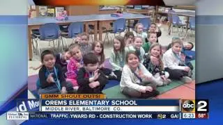 Orems Elementary School says Good Morning Maryland