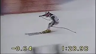 Miriam Vogt wins downhill (Vail 1992)