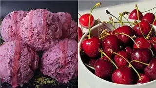 اسهل طريقة لعمل آيس كريم كرز  🍒/ بوظة بالكرز / طعم لذيذ جداً ولون طبيعي 💯  Cherry ice cream