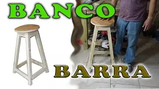 Banco De Madera Para Barra, Rápido De Hacer.