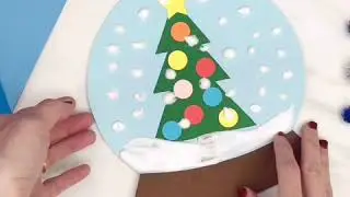 Puffy Paint Snow Globe Craft For Kids