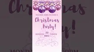 Christmas Sparkling Party Invitation VIDEO with Festive Music