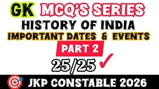 MODERN HISTORY OF INDIA MCQS||JKSSB EXAM FAA JKPSI JKP CONSTABLE EXECUTIVE PART  2.