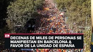 Marchan miles en Barcelona a favor de la unidad de España