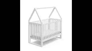 Storkcraft Orchard 5-in-1 Convertible Canopy Crib (White) | 360 Video in 4K