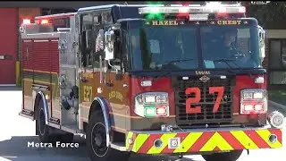 Hazel Crest IL Fire Dept Engine 27 & Ambulance 27 Responding