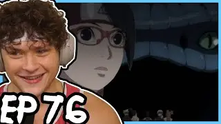 SARADA MEETS AODA! || BORUTO VS GARAGA! || Boruto REACTION: Episode 76