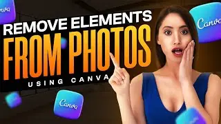 How do I remove an element from an image in Canva?