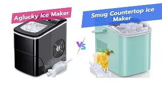 AGLUCKY vs Smug Countertop Ice Makers: 26lbs/24hrs, 9 Cubes in 6 Mins 🧊 Quick Ice Machine Showdown