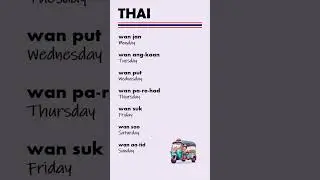 Days of the week in Thai (Part 1) #thaiforbeginners #thailanguage