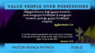 VALUE PEOPLE OVER POSSESSIONS