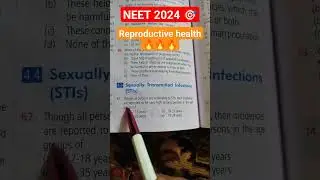 NEET 2025🔥 | Reproductive health pyqs | Part-24 | Neet biology | uttarakhand fsso #neet2025 #neet