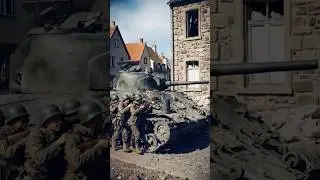 Битва в Кане 1944 года &mdash; взаимодействие танков и пехоты #короткометражки #Втораямироваявойна #аме...