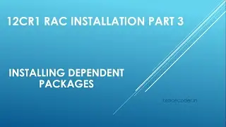12cR1 RAC Installation part 3 || Installing dependent packages  || Brace Coder