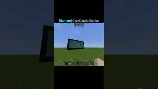 Diamond Core Depth Illusion Map in Minecraft 💎⚫ | Part 2 #Shorts #minecraft #opticalillussion