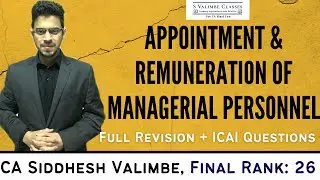 Appointment and Remuneration of Managerial Personnel | www.svalimbeclasses.com