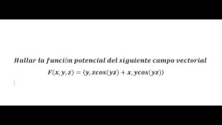 Función potencial de un campo conservativo