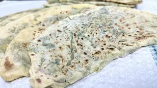Azerbaijani kutab with greens | how to prepare kutab with mixed greens