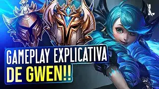GWEN GAMEPLAY | TRYHARD NA SAGA GOLD AO MONARCA EXPLICATIVA!! | LoL Wild Rift