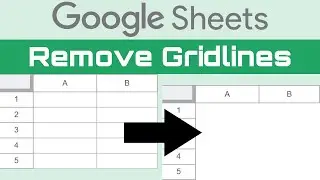 How to remove/hide the GRIDLINES in Google Sheets!