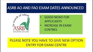 ASRB AO AND FAO EXAM DATES ANNOUNCED | WATCH THE VIDEO FOR NEW CHANGES