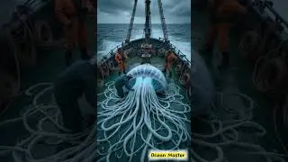 Deadly Giant Box Jellyfish Attack  AI Generated Ocean Short