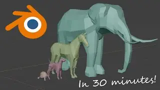 Blender 3D- How to make 4 low poly animals under 30mins!