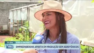 Horta orgânica: empreendora aposta em produção sem agrotóxicos