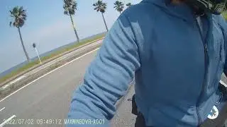 CBF190TRドライブレコーダー映像　後方に千葉フォルニアが映ります。