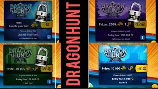 How To Dragon Hunt New Amazing 4 Table+Cue All 8Ball Pool 💪🎱💯💫