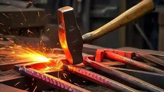 Making Damascus steel for chef knife #HandmadeKnife#MetalWork#Forging- #Knife community #Blademaking
