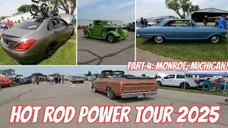 Hot Rod Power Tour 2025 - Monroe Michigan - Another HUGE Event - Tons of Cars on the Route! Part 4