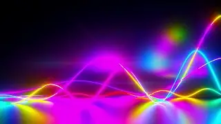 Neon Light Waves Background | 6H 4K Ultra HD Colorful VJ Loop