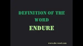 Definition of the word 