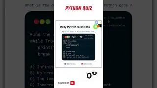Python Coding Challenge Day - 72 | What is the output of the following Python Code?  