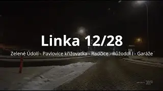 Linka 12/28 a zátah do garáží: Zelené Údolí - Radčice - Růžodol I - Garáže